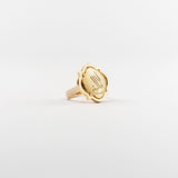 Boboli Reversible Ring 3 Diamonds Pink Gold,"Iam Precious" Nude