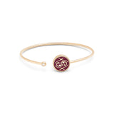 MeOhMe! Slim, Rose Gold, Diamonds, Rouge Bordeaux Exquisite Bangle