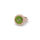 MeOhMe! Pavé, Green Happy Ring